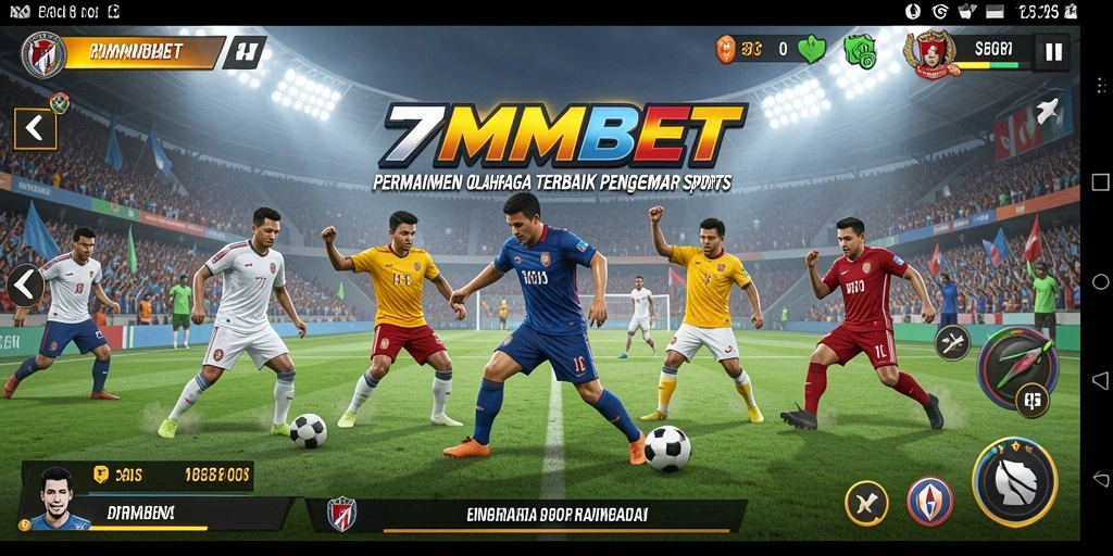 Screenshot permainan 7MMBET menampilkan aksi seru dalam kompetisi olahraga.