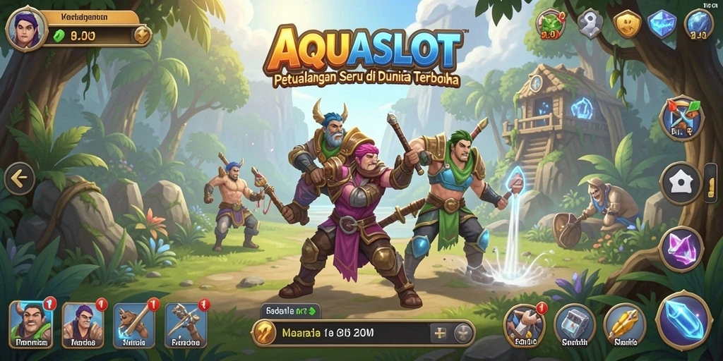 Menampilkan gameplay AQUASLOT di dunia terbuka yang memukau.