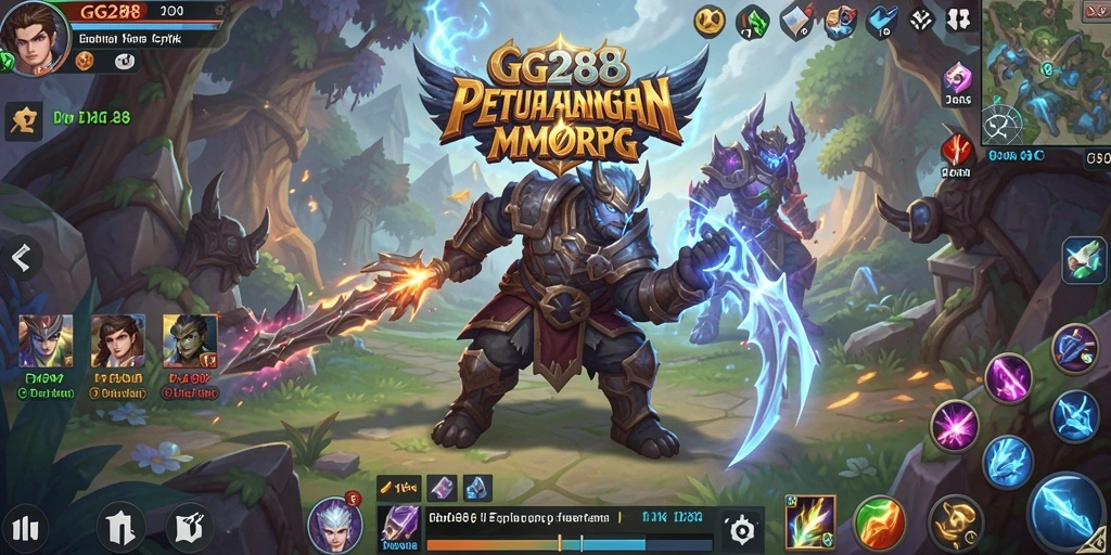 Screenshot gameplay GG288 menunjukkan aksi seru dalam dunia MMORPG.
