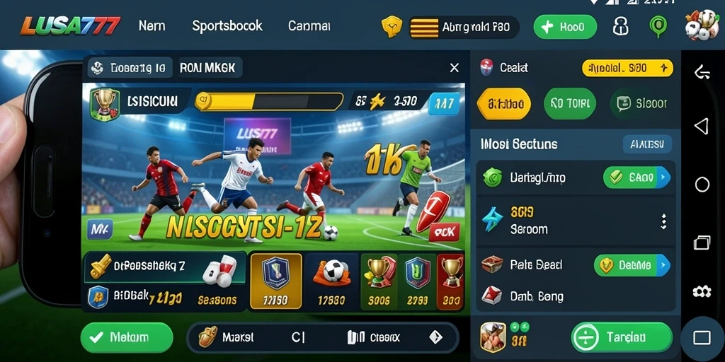 Tampilan gameplay LUSA777 dengan berbagai pilihan taruhan olahraga.