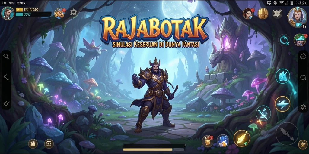 Screenshot gameplay RAJABOTAK menampilkan karakter berinteraksi di dunia virtual.