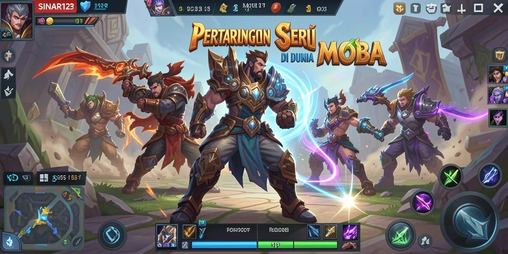 Tangkapan layar gameplay SINAR123 menampilkan pertarungan seru yang intens.